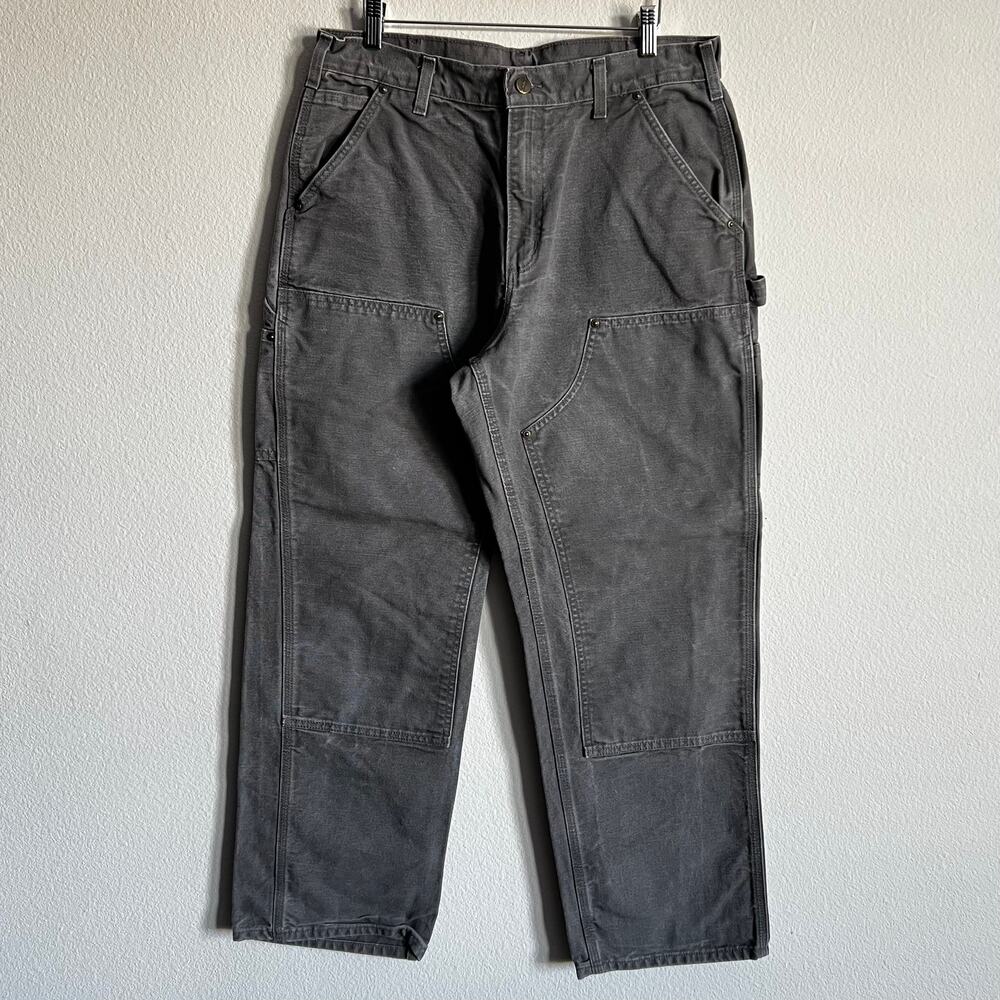 Carhartt B136 GVL gray double knee work wear carpenter pants